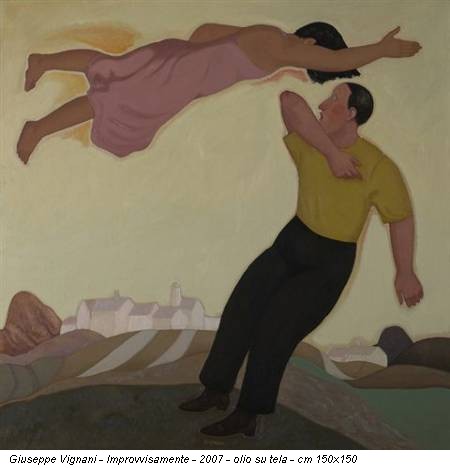 Giuseppe Vignani - Improvvisamente - 2007 - olio su tela - cm 150x150
