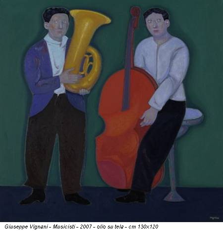 Giuseppe Vignani - Musicisti - 2007 - olio su tela - cm 130x120