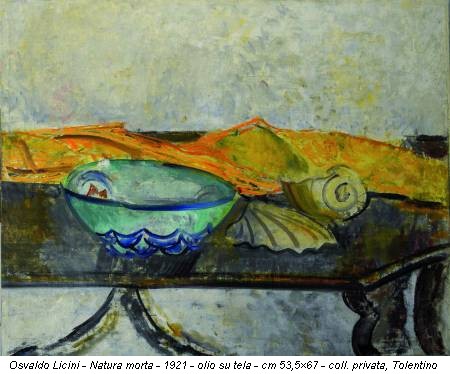 Osvaldo Licini - Natura morta - 1921 - olio su tela - cm 53,5×67 - coll. privata, Tolentino