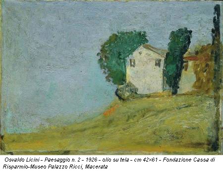 Osvaldo Licini - Paesaggio n. 2 - 1926 - olio su tela - cm 42×61 - Fondazione Cassa di Risparmio-Museo Palazzo Ricci, Macerata