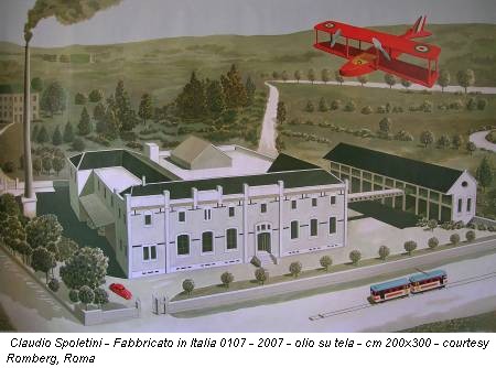 Claudio Spoletini - Fabbricato in Italia 0107 - 2007 - olio su tela - cm 200x300 - courtesy Romberg, Roma
