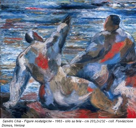 Sandro Chia - Figure nostalgiche - 1983 - olio su tela - cm 203,2x232 - coll. Fondazione Domus, Verona