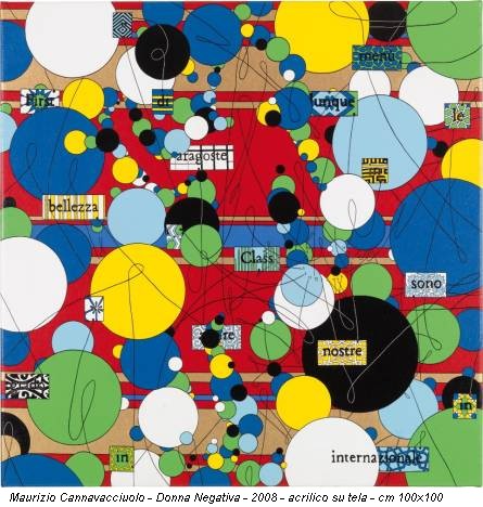 Maurizio Cannavacciuolo - Donna Negativa - 2008 - acrilico su tela - cm 100x100