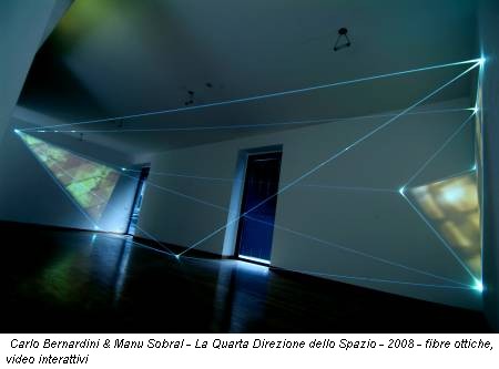 Carlo Bernardini & Manu Sobral - La Quarta Direzione dello Spazio - 2008 - fibre ottiche, video interattivi