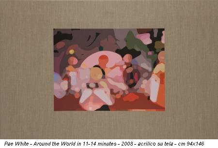Pae White - Around the World in 11-14 minutes - 2008 - acrilico su tela - cm 94x146