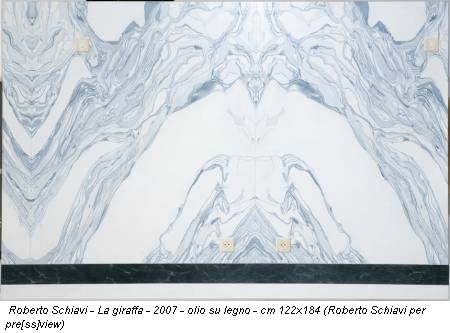 Roberto Schiavi - La giraffa - 2007 - olio su legno - cm 122x184 (Roberto Schiavi per pre[ss]view)