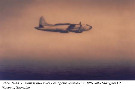 Zhou Tiehai - Civilization - 2005 - aerografo su tela - cm 120x200 - Shanghai Art Museum, Shanghai