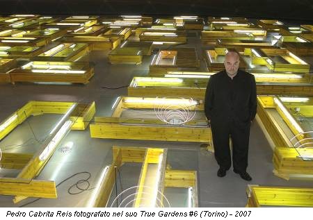 Pedro Cabrita Reis fotografato nel suo True Gardens #6 (Torino) - 2007