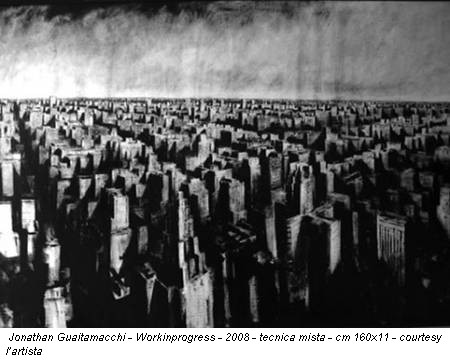 Jonathan Guaitamacchi - Workinprogress - 2008 - tecnica mista - cm 160x11 - courtesy l’artista