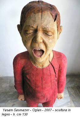Yasam Sasmazer - Oglan - 2007 - scultura in legno - h. cm 130