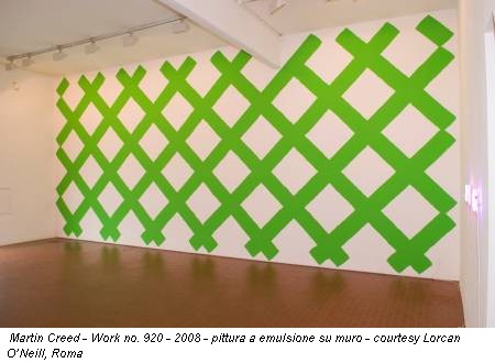 Martin Creed - Work no. 920 - 2008 - pittura a emulsione su muro - courtesy Lorcan O’Neill, Roma