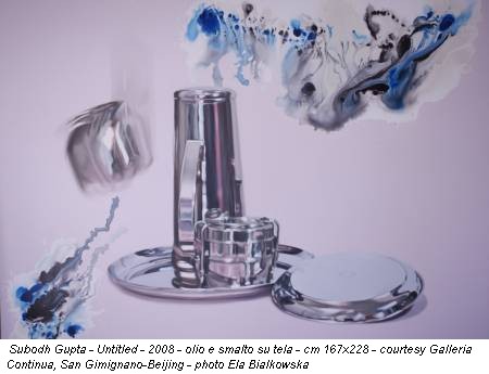 Subodh Gupta - Untitled - 2008 - olio e smalto su tela - cm 167x228 - courtesy Galleria Continua, San Gimignano-Beijing - photo Ela Bialkowska