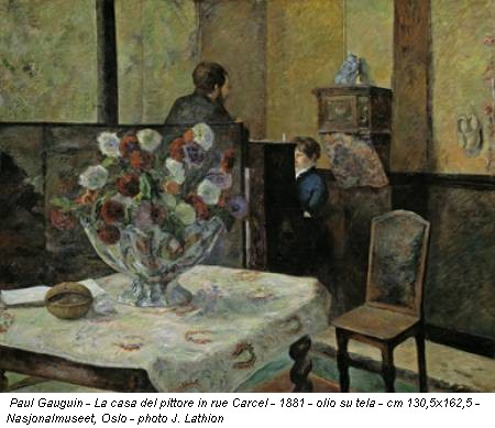 Paul Gauguin - La casa del pittore in rue Carcel - 1881 - olio su tela - cm 130,5x162,5 - Nasjonalmuseet, Oslo - photo J. Lathion