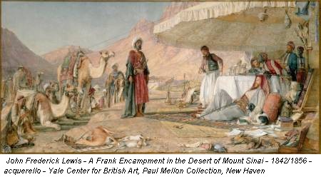 John Frederick Lewis - A Frank Encampment in the Desert of Mount Sinai - 1842/1856 - acquerello - Yale Center for British Art, Paul Mellon Collection, New Haven