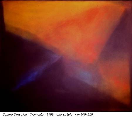 Sandro Ciriscioli - Tramonto - 1986 - olio su tela - cm 100x120