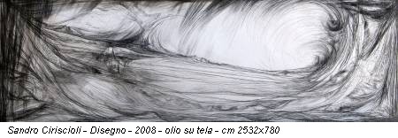 Sandro Ciriscioli - Disegno - 2008 - olio su tela - cm 2532x780