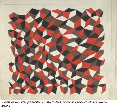 Dadamaino - False prospettive - 1967-1968 - tempera su carta - courtesy Giovanni Molino