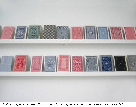 Dafne Boggeri - Carte - 2008 - installazione, mazzo di carte - dimensioni variabili