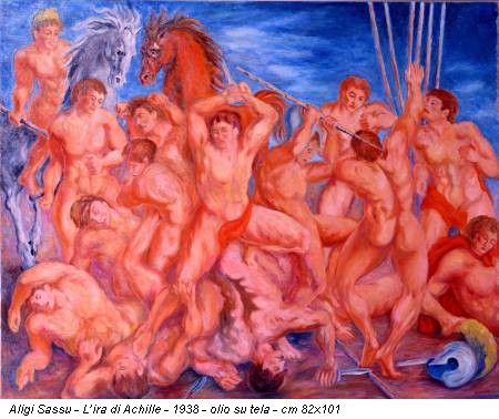 Aligi Sassu - L’ira di Achille - 1938 - olio su tela - cm 82x101