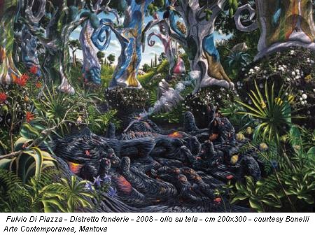 Fulvio Di Piazza - Distretto fonderie - 2008 - olio su tela - cm 200x300 - courtesy Bonelli Arte Contemporanea, Mantova