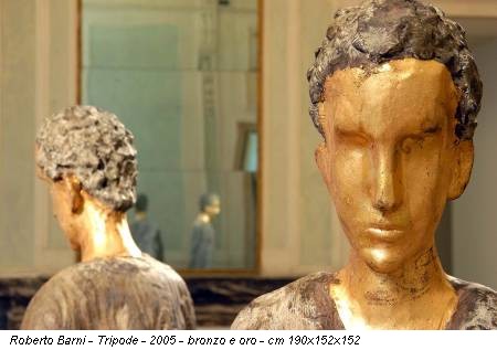 Roberto Barni - Tripode - 2005 - bronzo e oro - cm 190x152x152