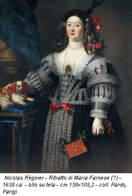 Nicolas Régnier - Ritratto di Maria Farnese (?) - 1638 ca. - olio su tela - cm 139x108,2 - coll. Pardo, Parigi