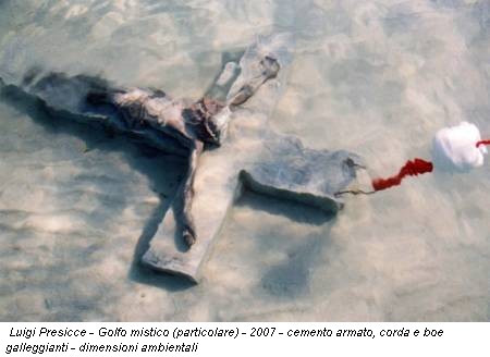 Luigi Presicce - Golfo mistico (particolare) - 2007 - cemento armato, corda e boe galleggianti - dimensioni ambientali