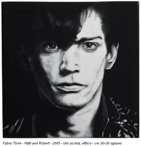 Fabio Torre - Patti and Robert - 2005 - olio su tela, dittico - cm 30x30 ognuno