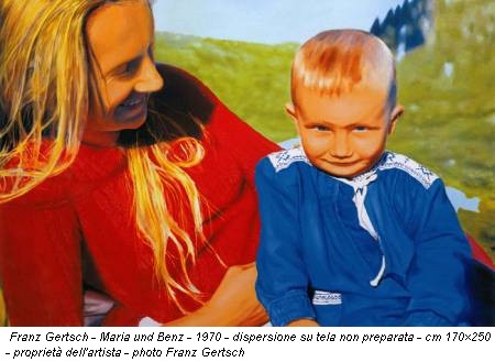 Franz Gertsch - Maria und Benz - 1970 - dispersione su tela non preparata - cm 170×250 - proprietà dell'artista - photo Franz Gertsch