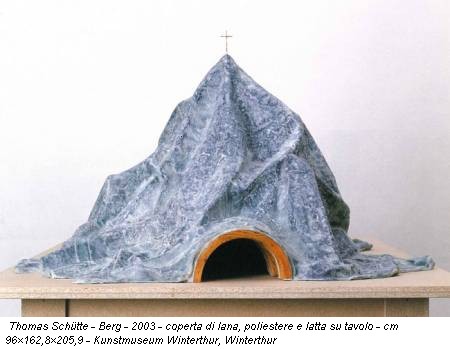 Thomas Schütte - Berg - 2003 - coperta di lana, poliestere e latta su tavolo - cm 96×162,8×205,9 - Kunstmuseum Winterthur, Winterthur