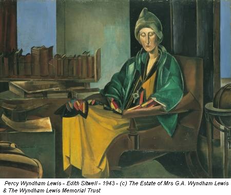 Percy Wyndham Lewis - Edith Sitwell - 1943 - (c) The Estate of Mrs G.A. Wyndham Lewis & The Wyndham Lewis Memorial Trust