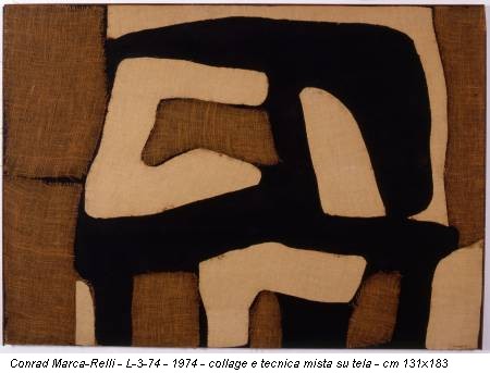 Conrad Marca-Relli - L-3-74 - 1974 - collage e tecnica mista su tela - cm 131x183