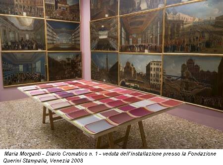 Maria Morganti - Diario Cromatico n. 1 - veduta dell’installazione presso la Fondazione Querini Stampalia, Venezia 2008