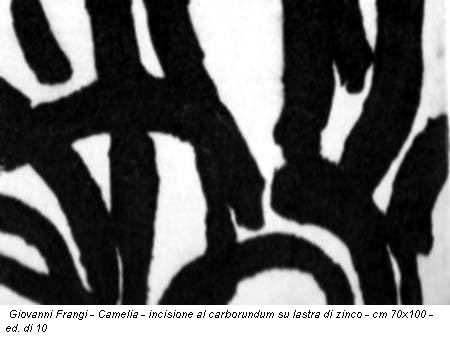 Giovanni Frangi - Camelia - incisione al carborundum su lastra di zinco - cm 70x100 - ed. di 10