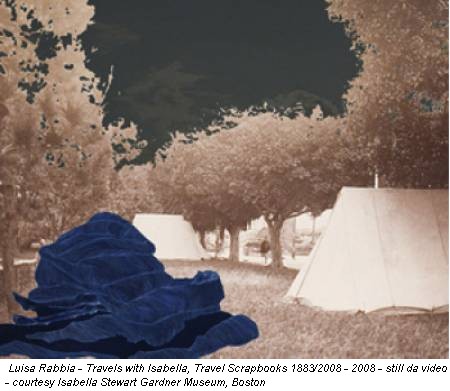 Luisa Rabbia - Travels with Isabella, Travel Scrapbooks 1883/2008 - 2008 - still da video - courtesy Isabella Stewart Gardner Museum, Boston