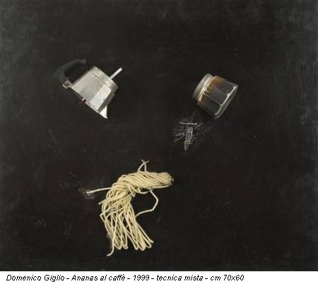 Domenico Giglio - Ananas al caffè - 1999 - tecnica mista - cm 70x60