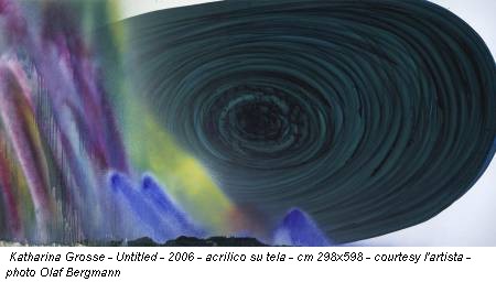 Katharina Grosse - Untitled - 2006 - acrilico su tela - cm 298x598 - courtesy l'artista - photo Olaf Bergmann