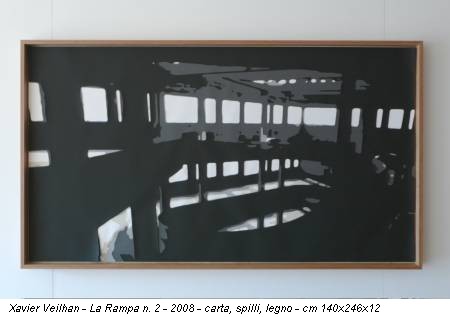 Xavier Veilhan - La Rampa n. 2 - 2008 - carta, spilli, legno - cm 140x246x12