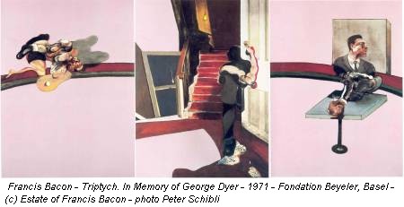 Francis Bacon - Triptych. In Memory of George Dyer - 1971 - Fondation Beyeler, Basel - (c) Estate of Francis Bacon - photo Peter Schibli