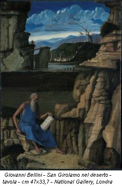 Giovanni Bellini - San Girolamo nel deserto - tavola - cm 47x33,7 - National Gallery, Londra