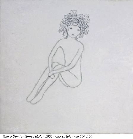 Marco Demis - Senza titolo - 2008 - olio su tela - cm 100x100