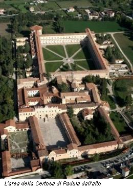 L'area della Certosa di Padula dall'alto