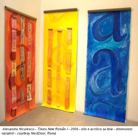 Alexandru Niculescu - Times New Român I - 2008 - olio e acrilico su tela - dimensioni variabili - courtesy NextDoor, Roma