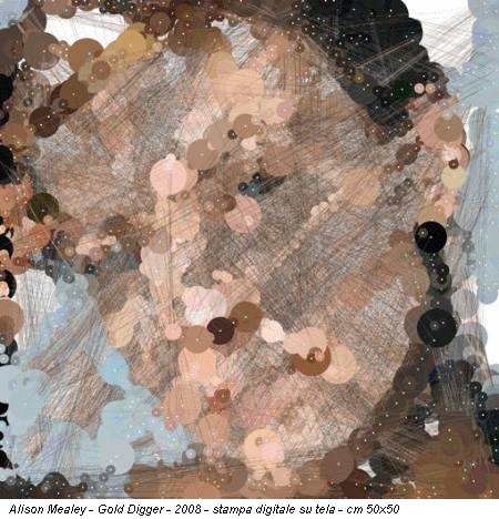 Alison Mealey - Gold Digger - 2008 - stampa digitale su tela - cm 50x50