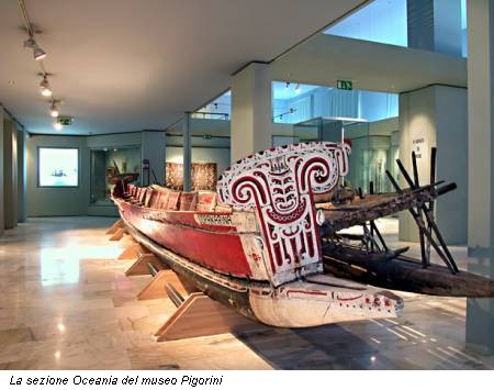 La sezione Oceania del museo Pigorini