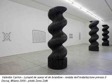 Valentin Carron - Luisant de sueur et de briantine - veduta dell’installazione presso il Docva, Milano 2008 - photo Zeno Zotti