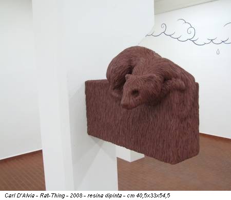 Carl D’Alvia - Rat-Thing - 2008 - resina dipinta - cm 40,5x33x54,5