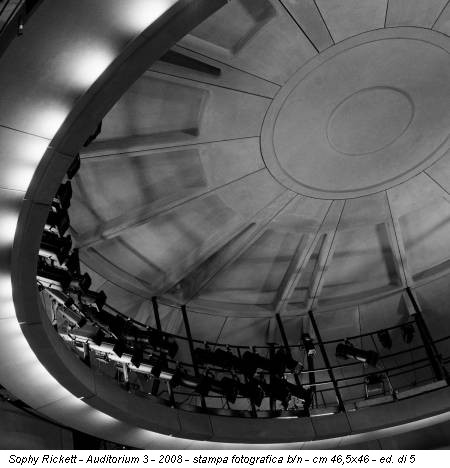 Sophy Rickett - Auditorium 3 - 2008 - stampa fotografica b/n - cm 46,5x46 - ed. di 5