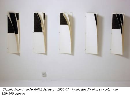 Claudio Adami - Indecibilità del nero - 2006-07 - inchiostro di china su carta - cm 220x140 ognuno