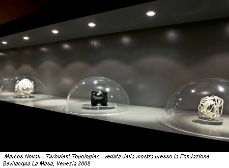 Marcos Novak - Turbulent Topologies - veduta della mostra presso la Fondazione Bevilacqua La Masa, Venezia 2008